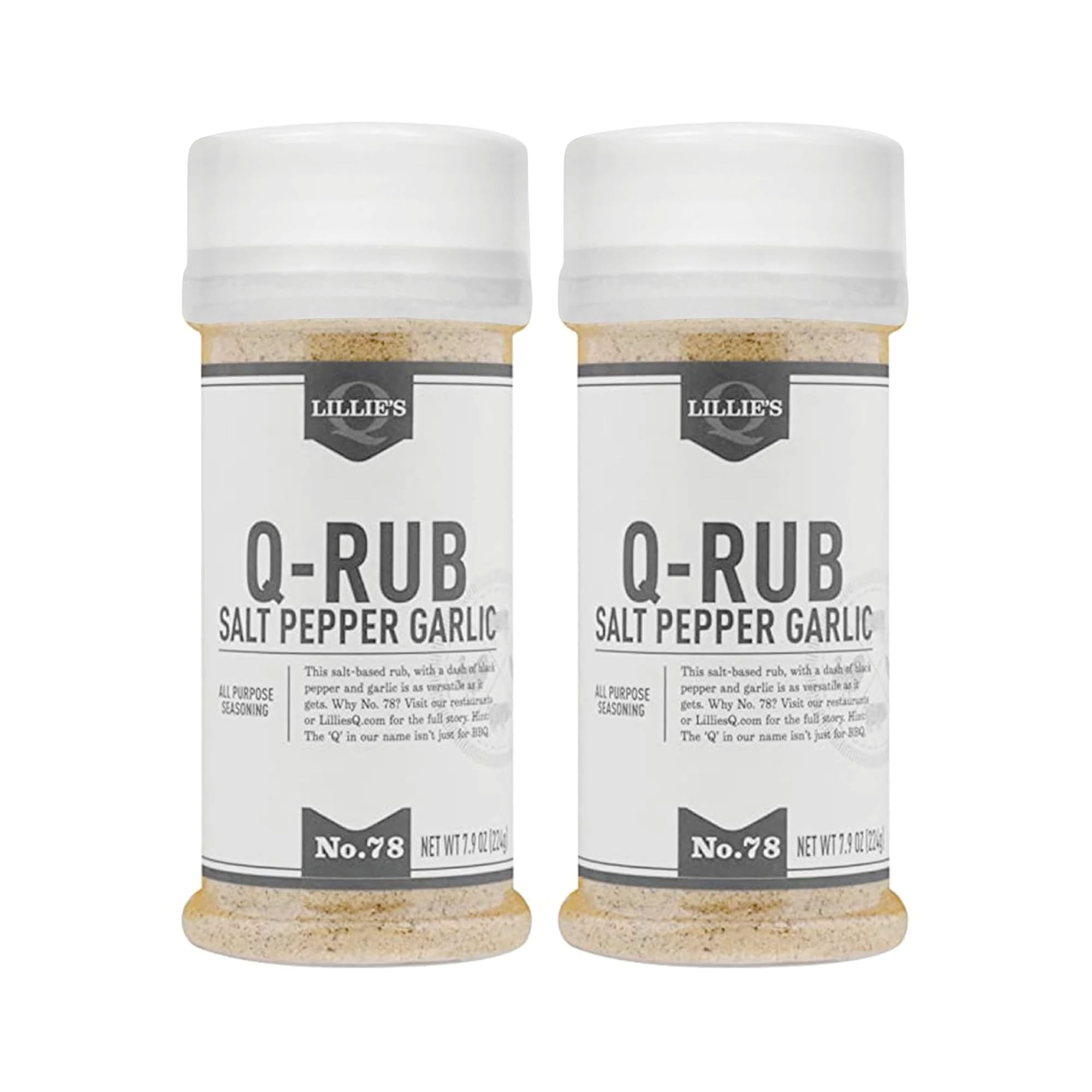 Product image of Lillie's Q BBQ Rub Salt-Based All-Purpose Barbeque Seasoning Garlic and Black Pepper 7.9 oz 7.9 oz Pack of 2